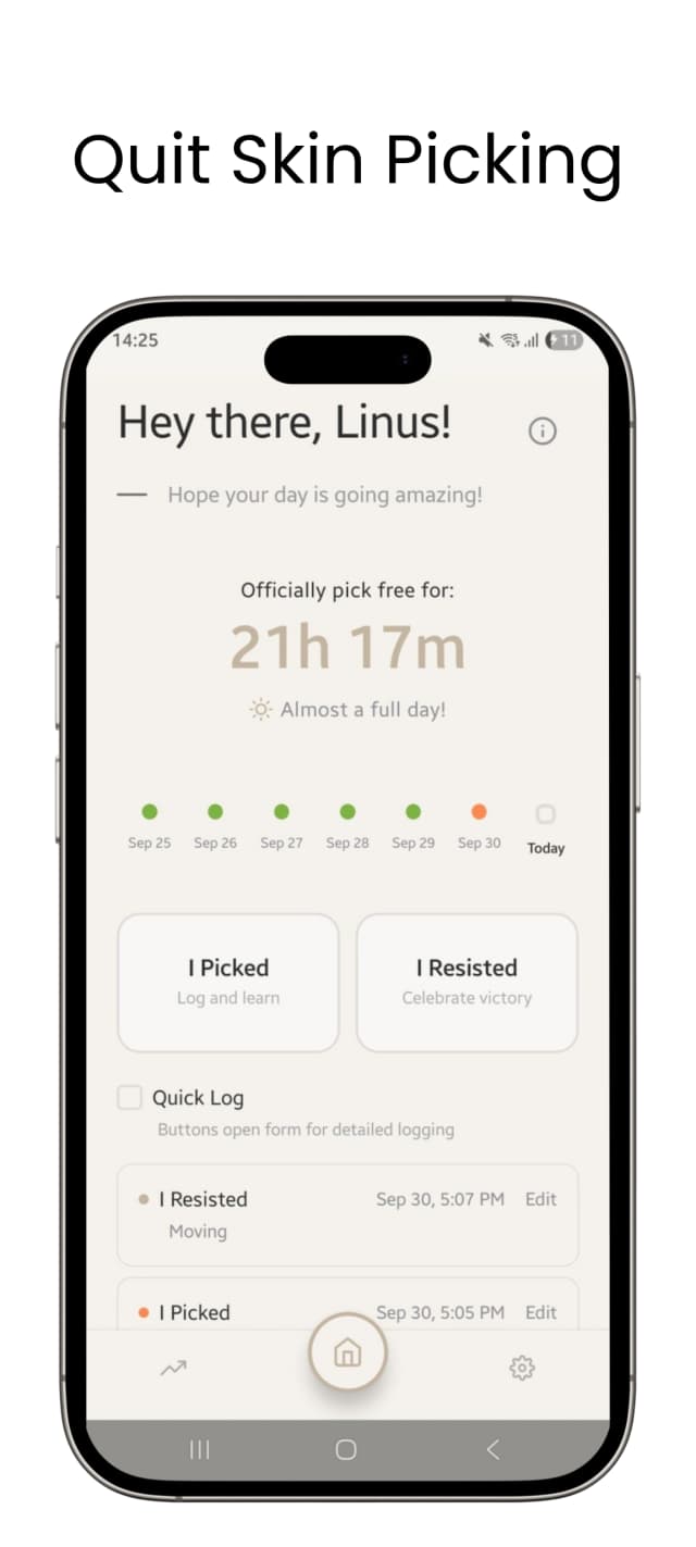 SkinAware App Home Screen