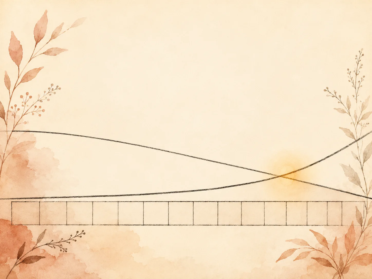 Two curves drawn over one cycle calendar, a skin curve rising and a self-control curve falling, converging in the final week before menstruation.